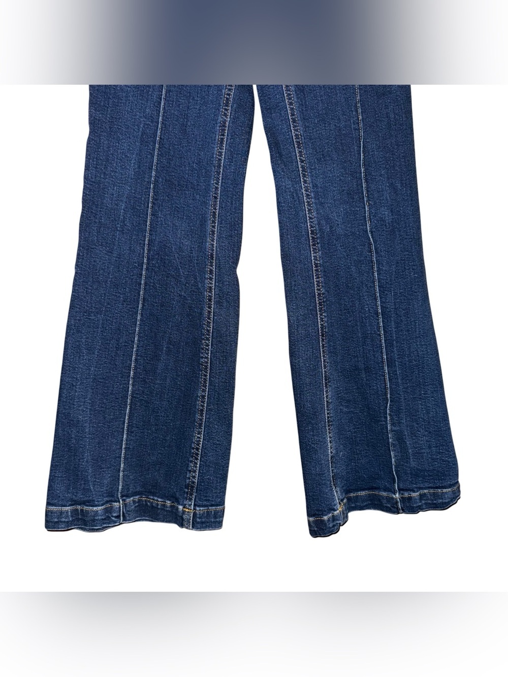 ANTHROPOLOGIE x Avec Les Filles High Rise Ankle Crop Flare Jeans Medium Wash 26 - Picture 3 of 9